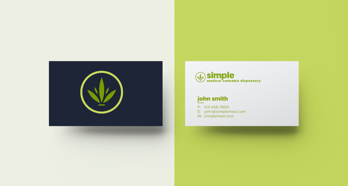 Simple Cannabis Dispensary Business Card
